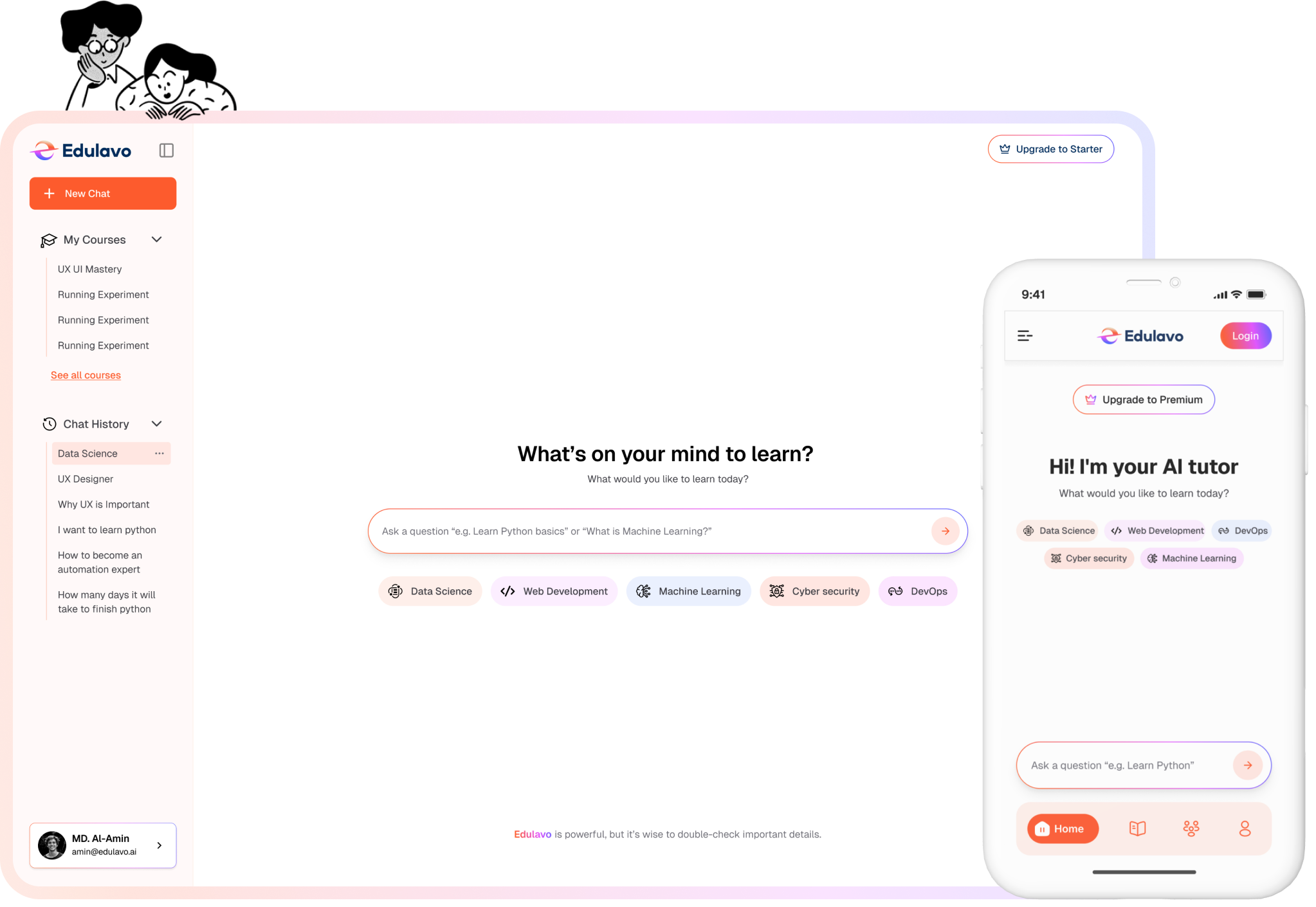 Edulavo AI: Generating personalized roadmaps for smarter learning Mockup